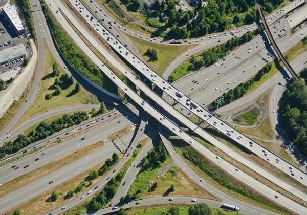 Autobahnkreuz aus Luft — Stockfoto