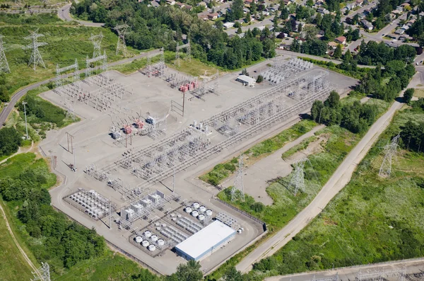 stock image Substation - Aerial View