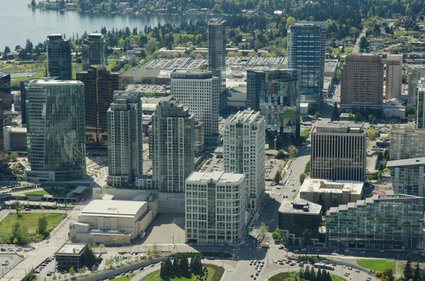 Edifícios em Downtown - Aerial — Fotografia de Stock