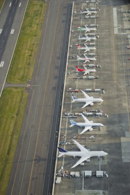 Boeing üretim uçak uçuş test hattı üzerinde