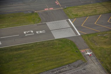 Small Airplane Waiting for Takeoff clipart