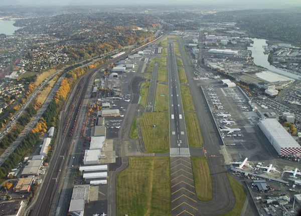 Vista alta dell'aeroporto esecutivo — Foto Stock