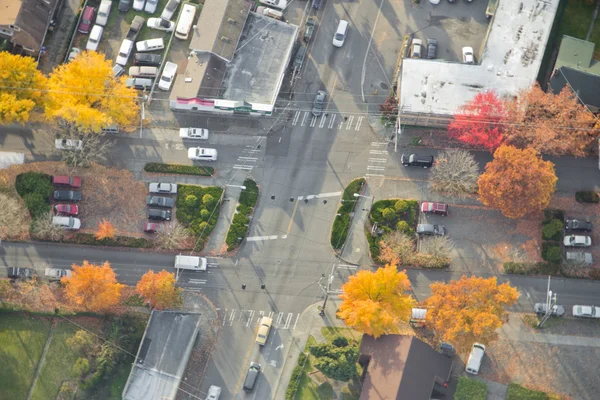Large Intersection in Autumn — Stock Photo, Image