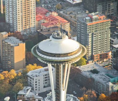 Space Needle Close Up View clipart