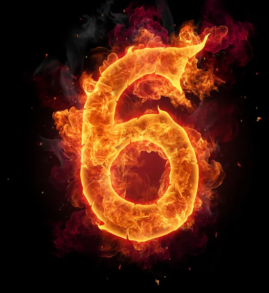 Fire number — Stock Photo, Image