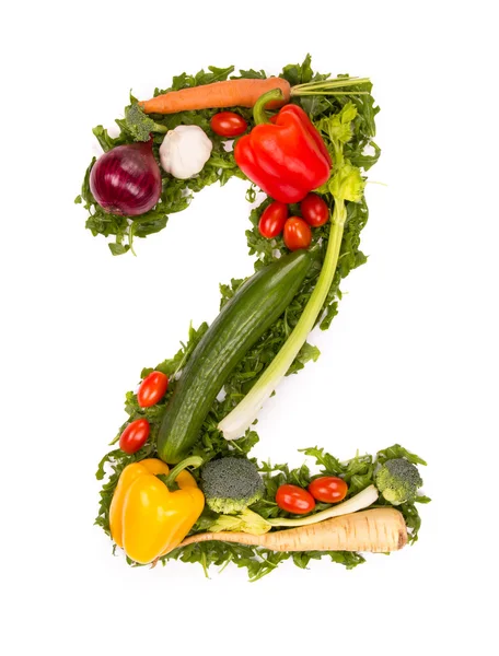 Número del alfabeto vegetal — Foto de Stock