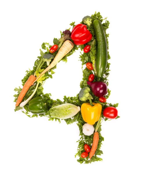 Numer warzyw alfabet — Zdjęcie stockowe
