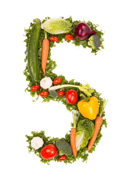 Numero dell'alfabeto vegetale — Foto Stock