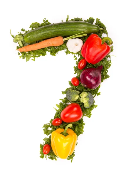 Vegetable alphabet number — Stock Photo, Image