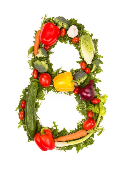 Número del alfabeto vegetal — Foto de Stock