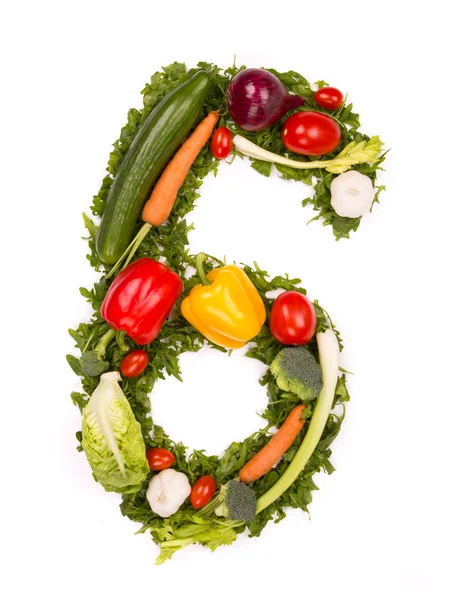 Vegetable alphabet number — Stock Photo, Image