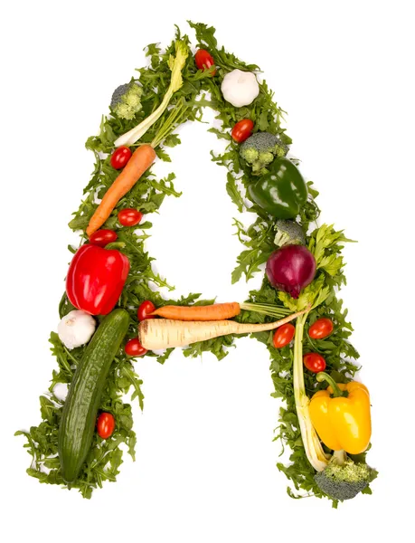 Символ овощного алфавита — стоковое фото