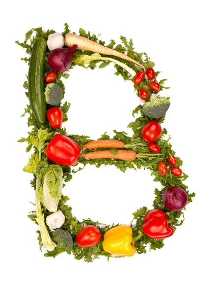 Symbole alphabet des légumes — Photo