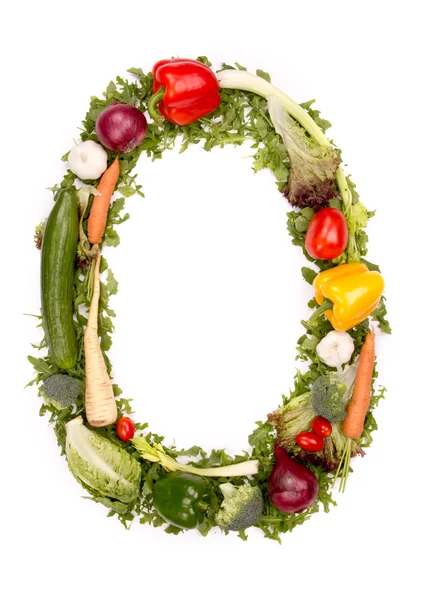 Овочевий алфавіту символ — стокове фото