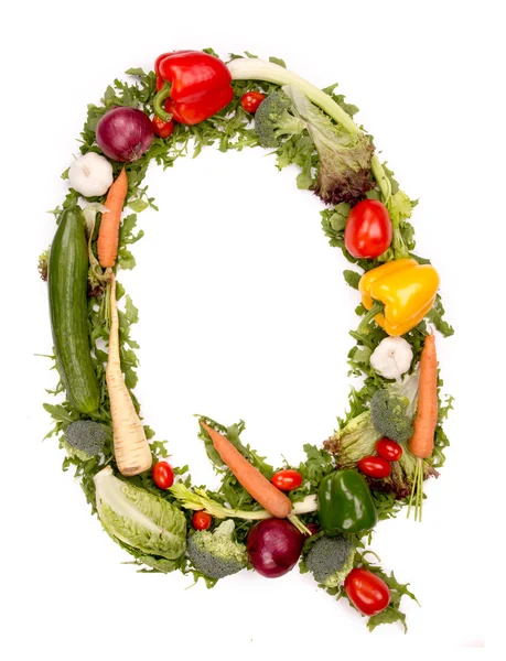 Овочевий алфавіту символ — стокове фото