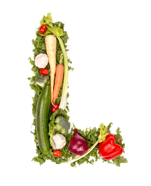 Символ овощного алфавита — стоковое фото