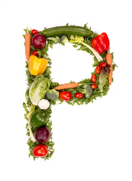 Vegetable alphabet symbol — Stock Photo, Image