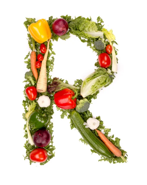 Σύμβολο λαχανικών αλφάβητο — Φωτογραφία Αρχείου