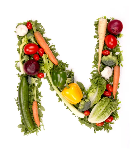 Symbole alphabet des légumes — Photo