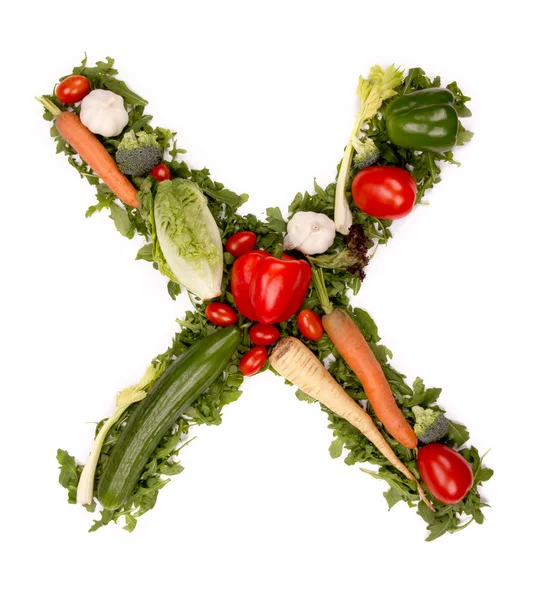 Vegetable alphabet symbol — Stock Photo, Image