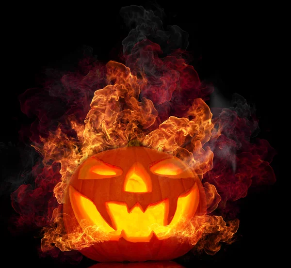 Kwaad pompoen van Halloween — Stockfoto