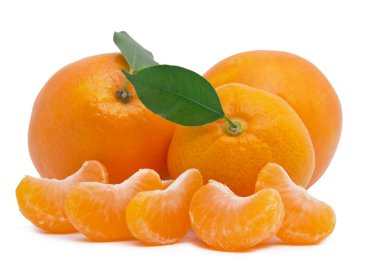 Fresh mandarines clipart