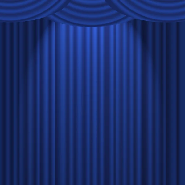 Cortina azul no palco — Fotografia de Stock