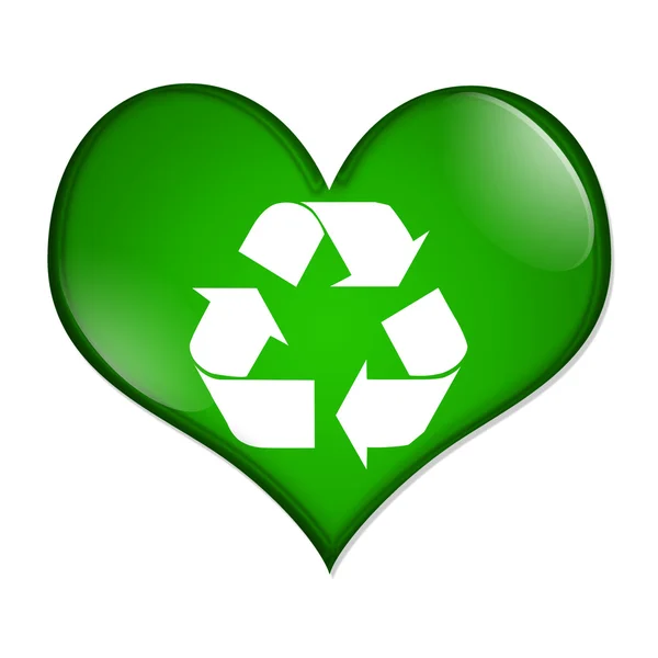 Love Recycling button — Stock Photo, Image