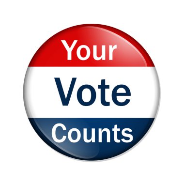 Your Vote Counts button clipart