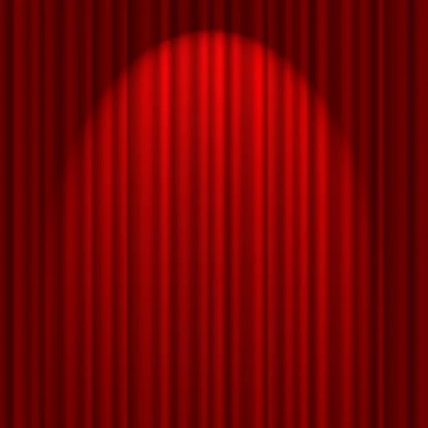 Sahne Alanı'nda kırmızı perde — Stok fotoğraf