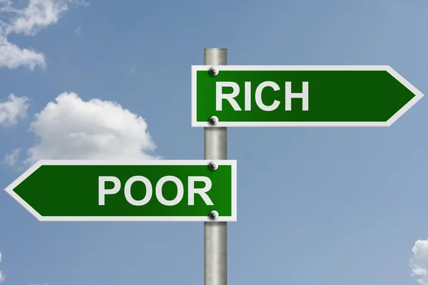 The way to rich or poor — Stock Photo, Image
