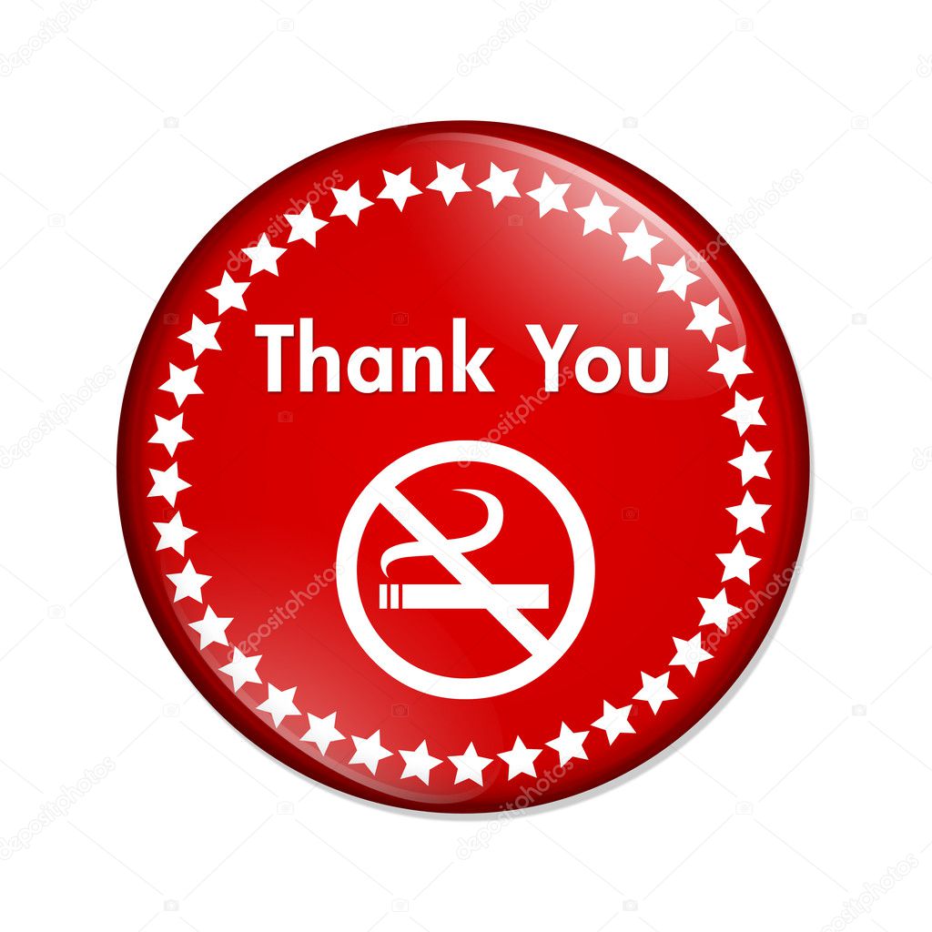 Thank you for not smoking button