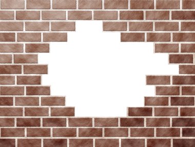 Brick wall pattern with missing bricks clipart