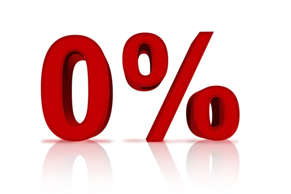 Nula procent financování — Stock fotografie