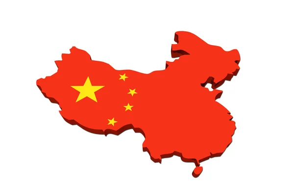 Mapa Číny — Stock fotografie