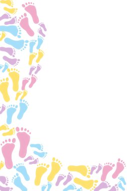 Multi-colored Baby Frame clipart