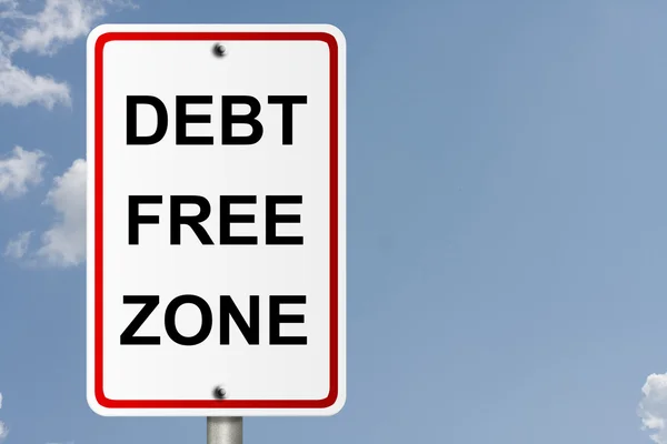 Debt Free Zone — Stock Photo, Image