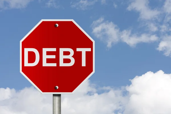 Pare de ficar em dívida — Fotografia de Stock