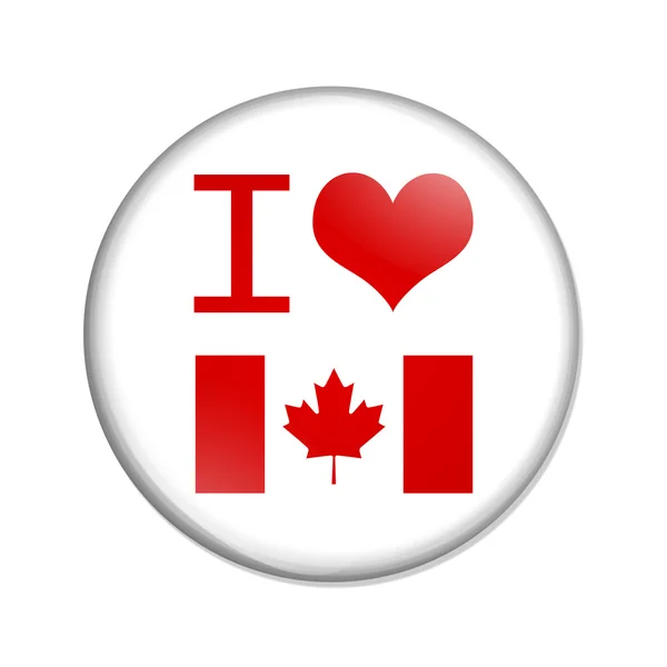 J'adore le bouton Canada — Photo