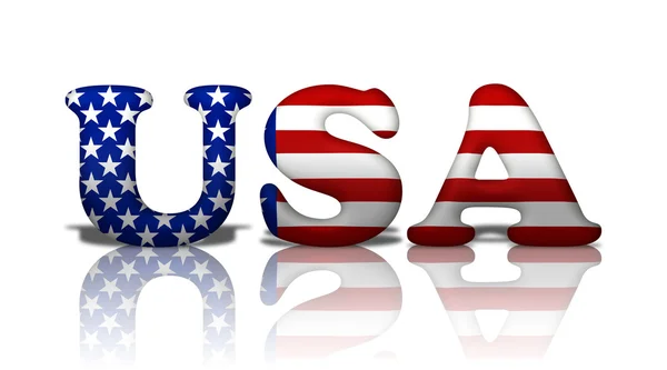 USA in flag colors — Stock Photo, Image