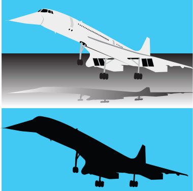 Concorde plane clipart