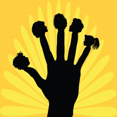 Fingers of the hand clipart