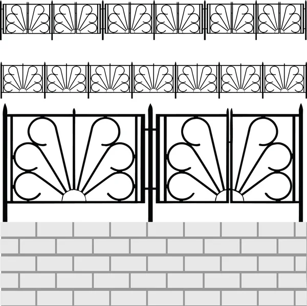 Fence with white bricks — Stock Photo, Image
