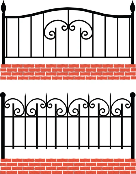 Various wrought-iron fence — Stock Photo, Image