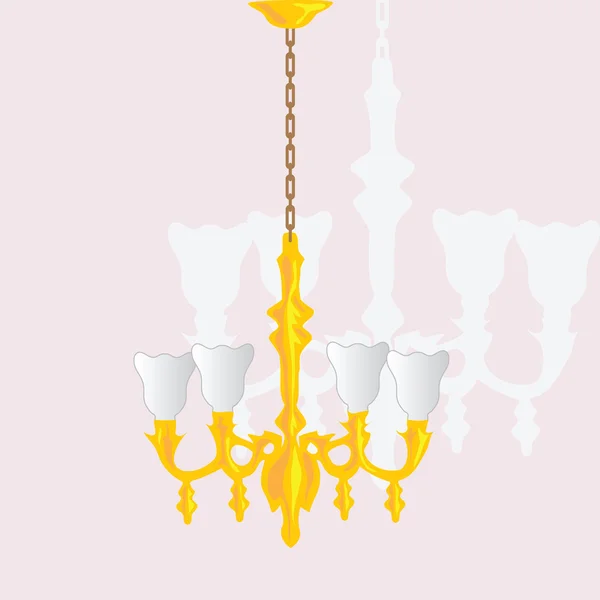 Chandelier gold — Stock Photo, Image