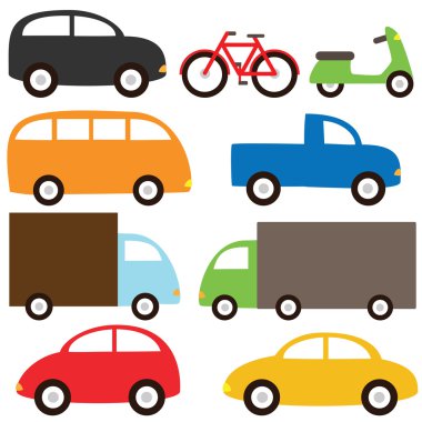 Transport set clipart