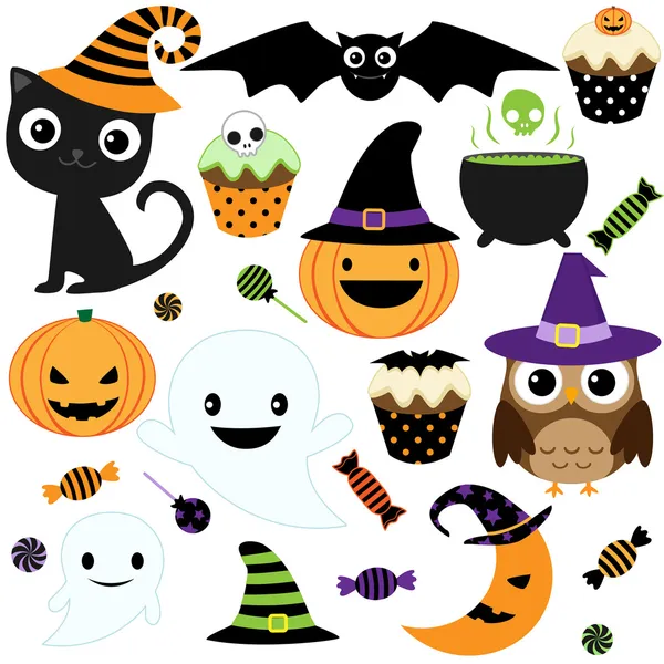 Cute Halloween Party — Stock Vector