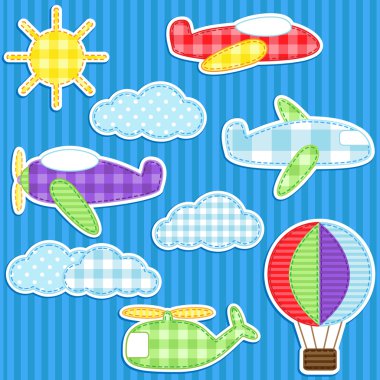 Transport stickers clipart