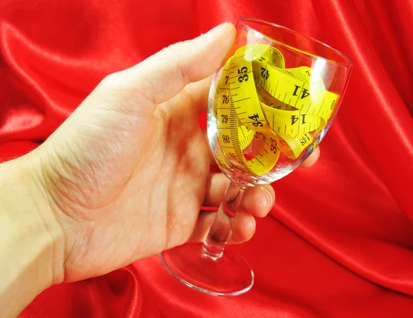Measuring alcohol units — Stock Photo, Image