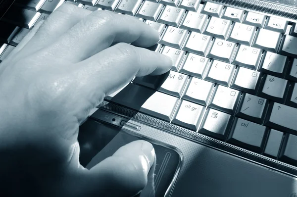 Typing on computer — Stock Photo, Image